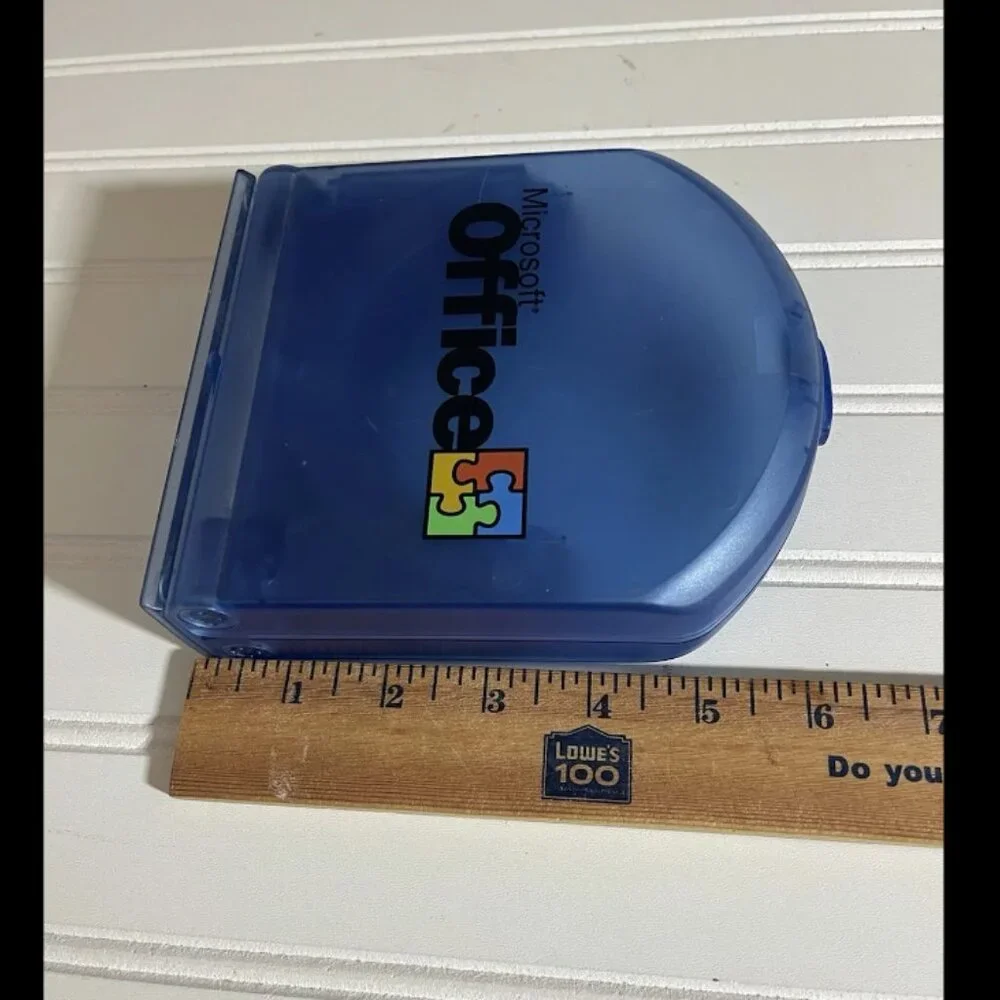 Vintage Microsoft Office CD DVD Case for Car Travel Office Portable Organizer
